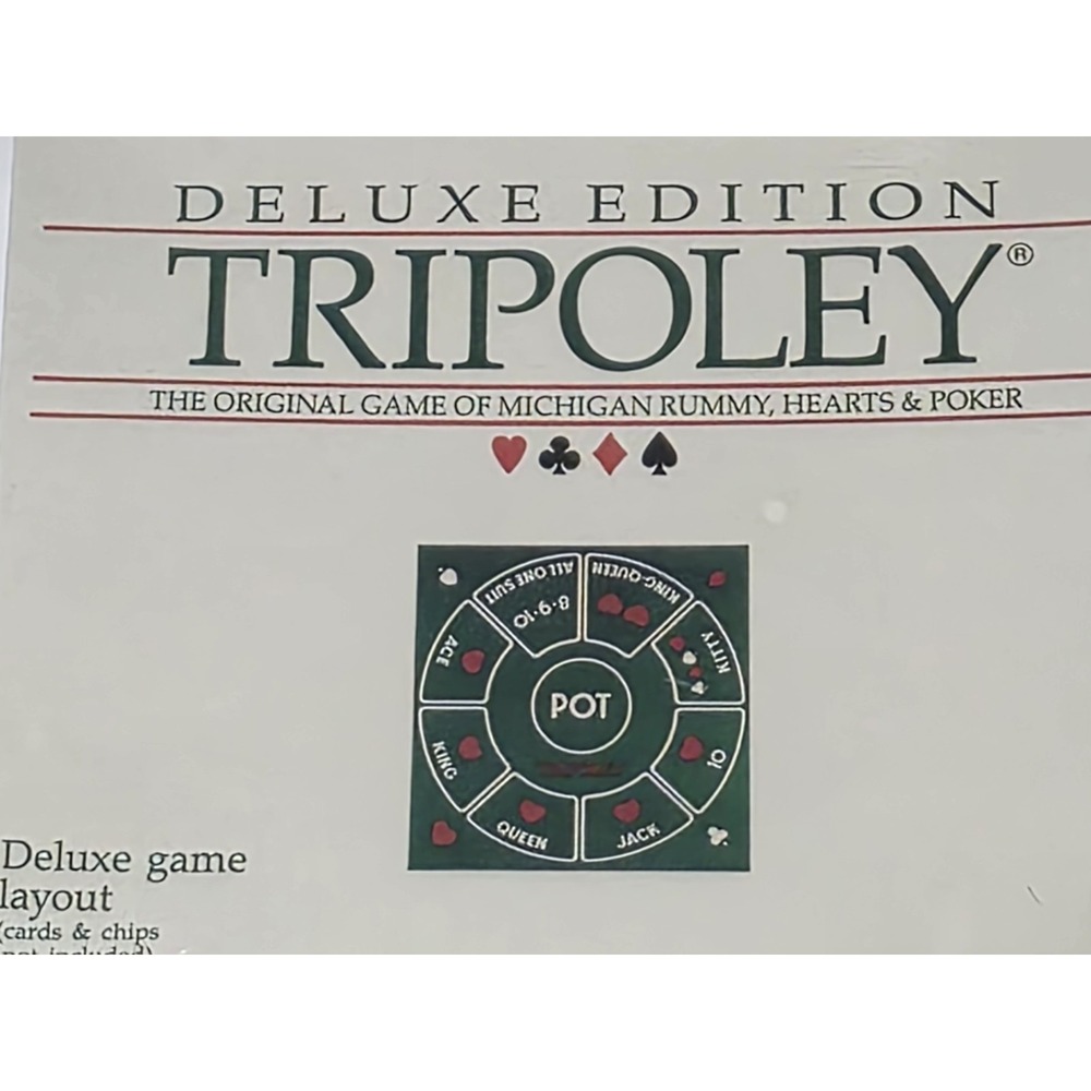 Deluxe Edition Tripoley Board Game Vintage 1989 No 111 Cadaco Complete New